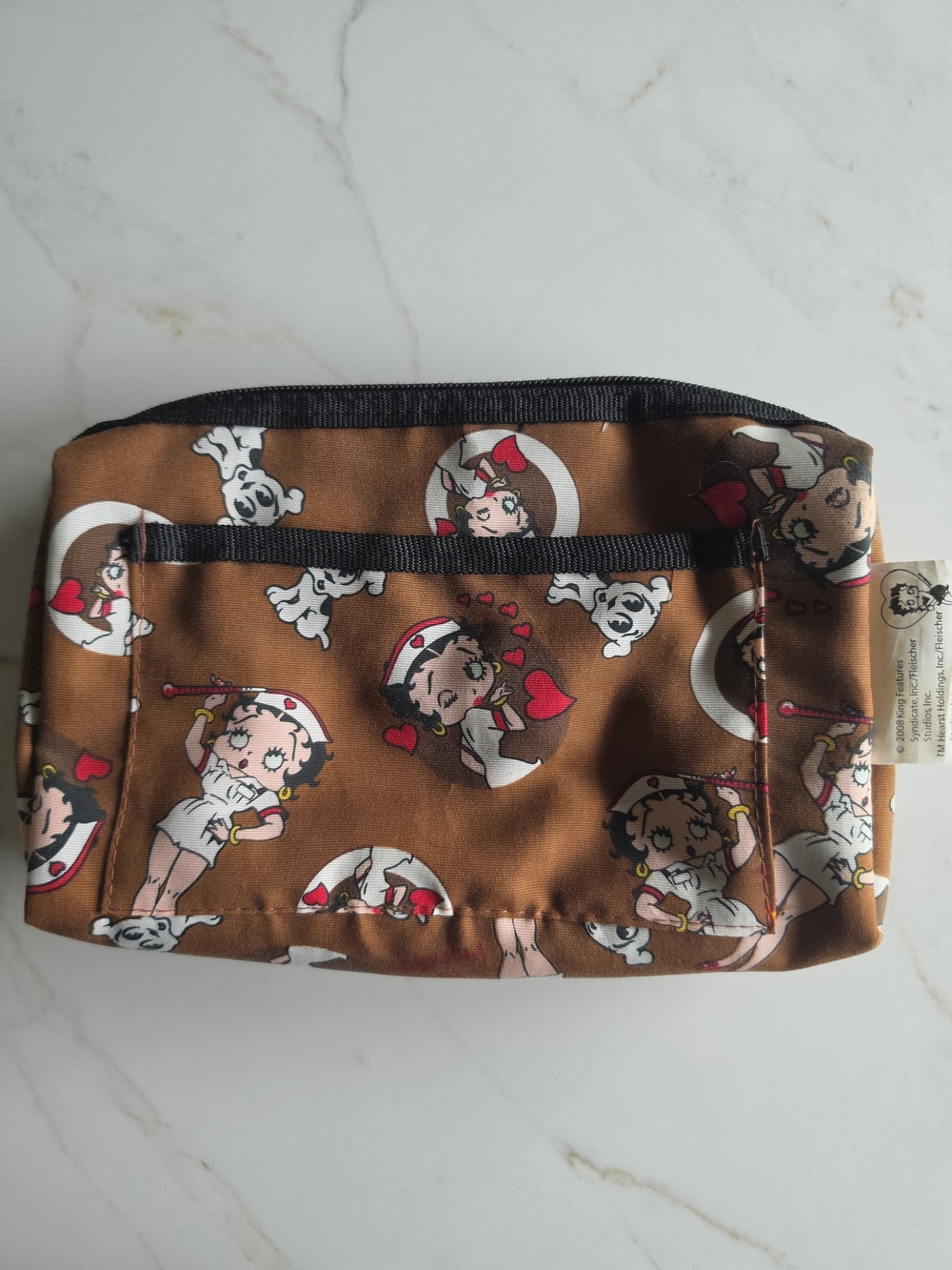 Vintage Betty Boop Nurse Cosmetic Travel Bag Pouch 2008 King Features
